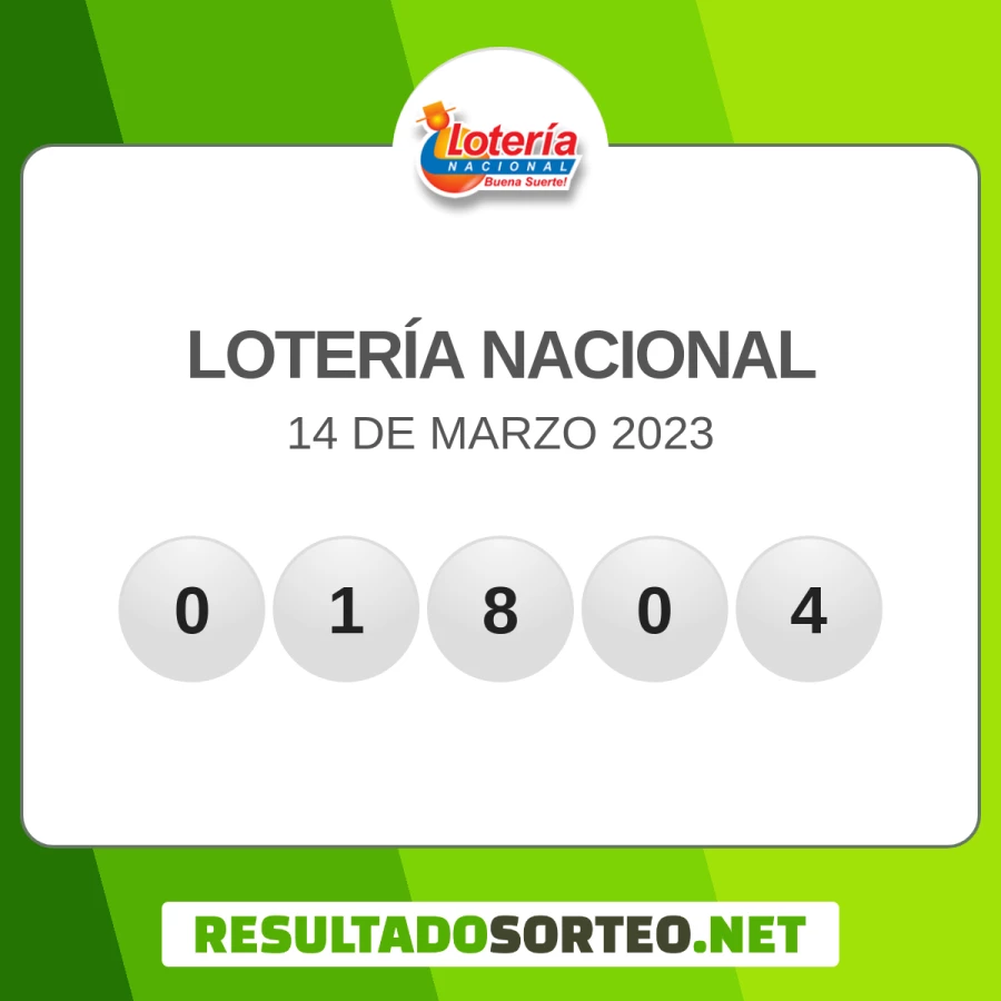 Loteria Nacional 14 de marzo 2023