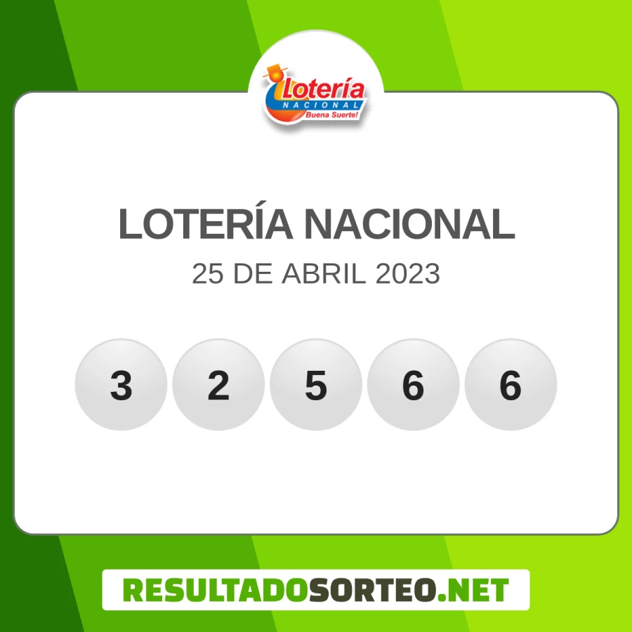 Loteria Nacional 25 de abril 2023